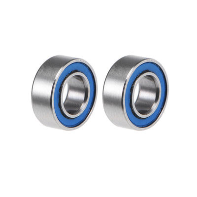 Harfington Miniature Deep Groove Ball Bearings Double Sealed Chrome Steel Blue Cover
