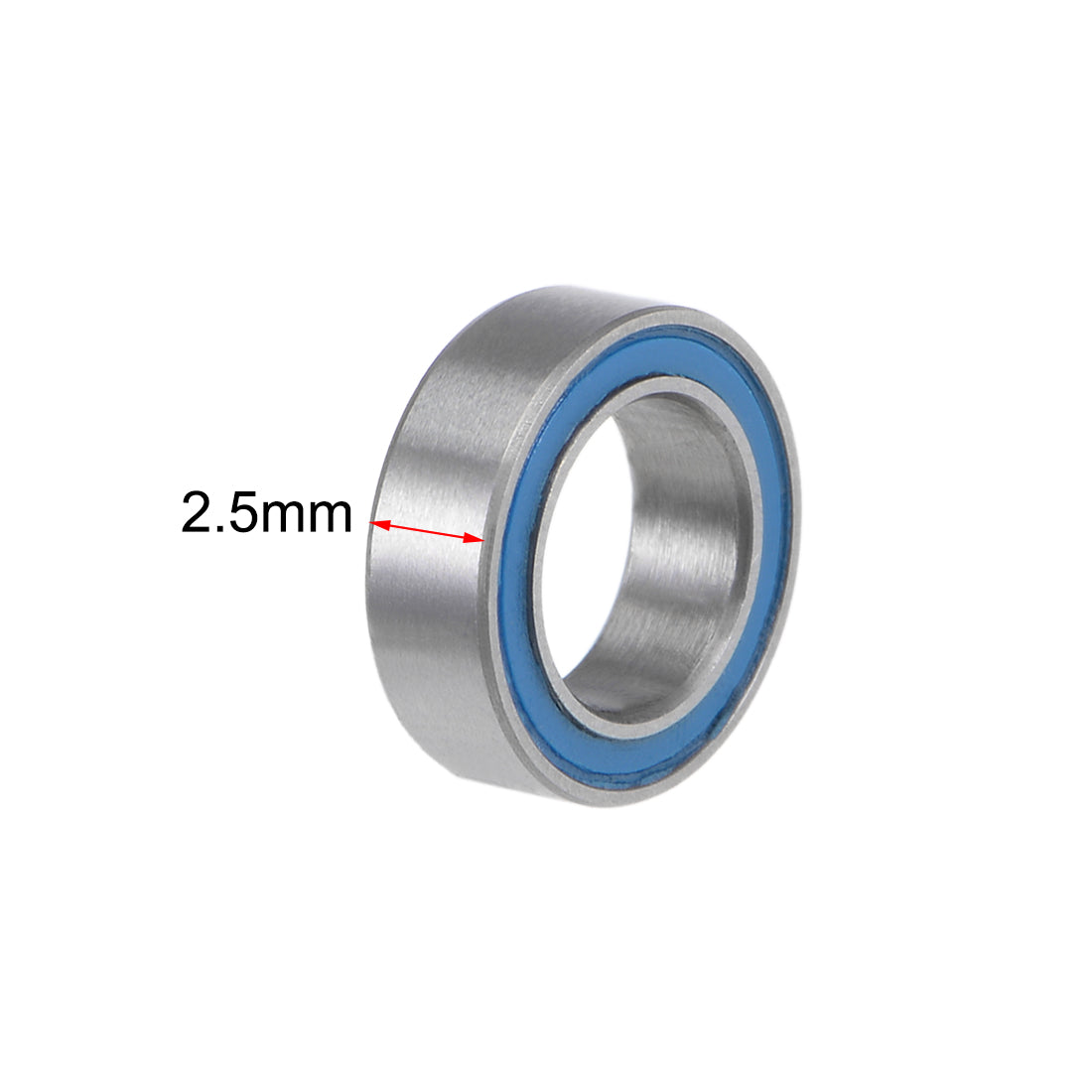 Harfington MR85-2RS Ball Bearings Z2 5x8x2.5mm Double Sealed Chrome Steel Blue Seal 10pcs