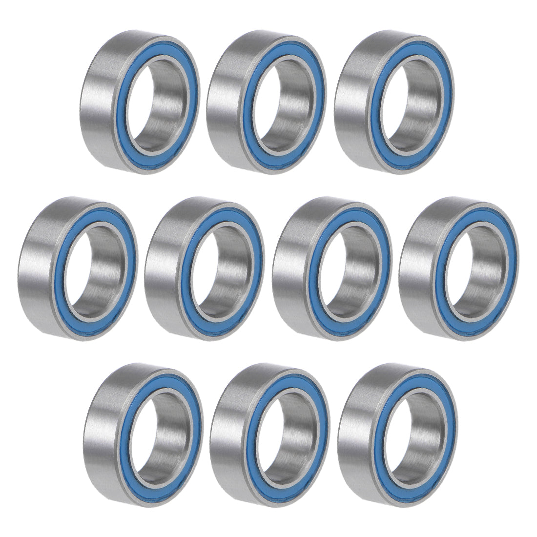 Harfington MR85-2RS Ball Bearings Z2 5x8x2.5mm Double Sealed Chrome Steel Blue Seal 10pcs