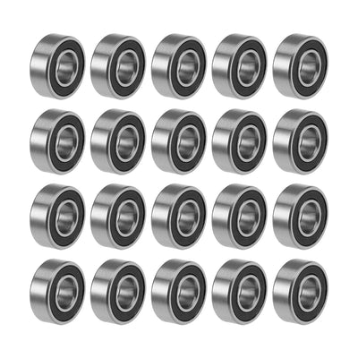 Harfington Deep Groove Ball Bearings Metric Double Sealed Chrome Steel P0 Z2 Level