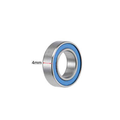 Harfington Deep Groove Ball Bearings Metric Double Seal Chrome Steel Blue P0 Z2