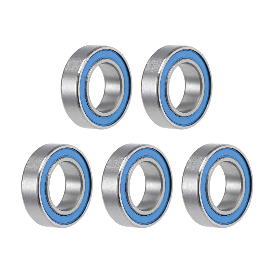 Harfington MR148-2RS Ball Bearings Z2 8x14x4mm Double Sealed Chrome Steel Blue Seal 5pcs
