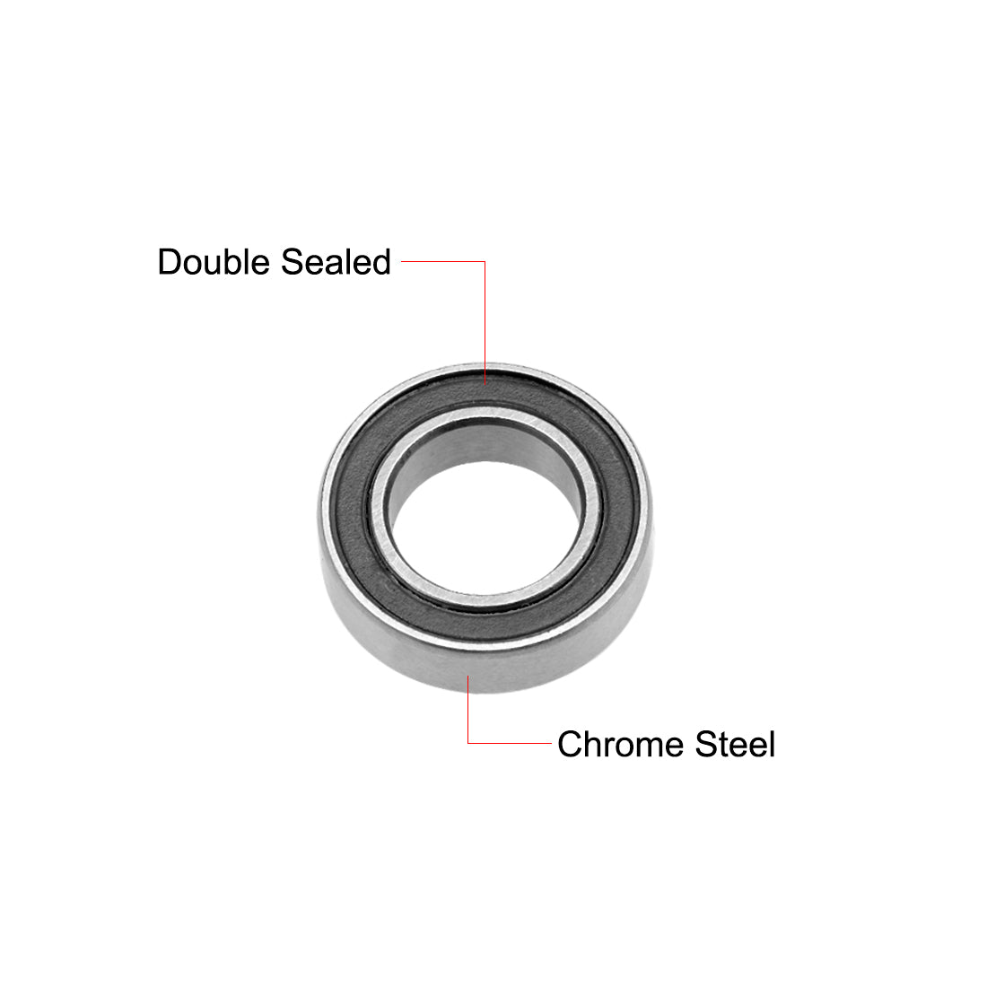 Harfington Deep Groove Ball Bearings Metric Double Sealed Chrome Steel P0 Z2 Level