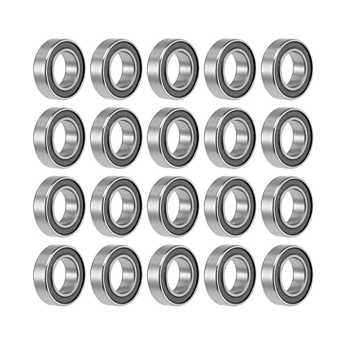 Harfington Deep Groove Ball Bearings Metric Double Sealed Chrome Steel P0 Z2 Level