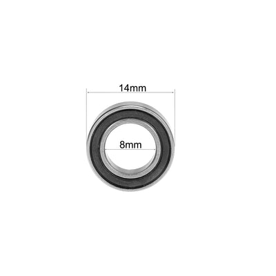 Harfington Deep Groove Ball Bearing Metric Double Shielded Chrome Steel P0 Z2