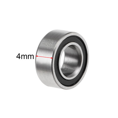Harfington Deep Groove Ball Bearings Metric Double Sealed Chrome Steel P0 Z2