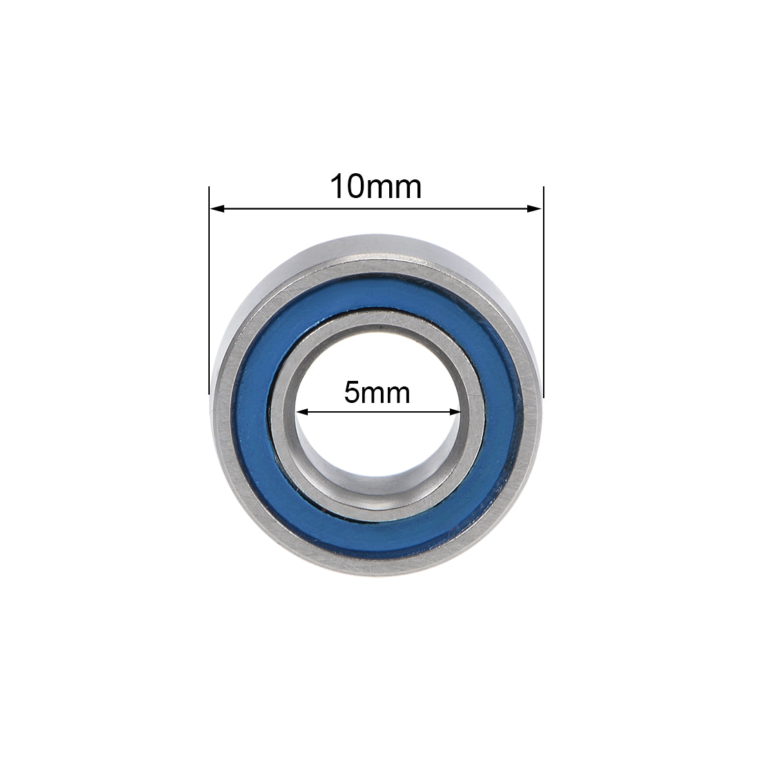 Harfington Deep Groove Ball Bearings Metric Double Seal Chrome Steel Blue P0 Z2