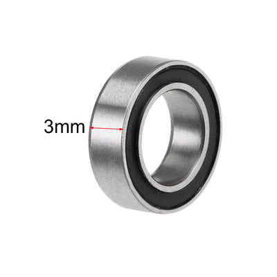 Harfington Deep Groove Ball Bearing Metric Double Shield Chrome Steel P0 Z2