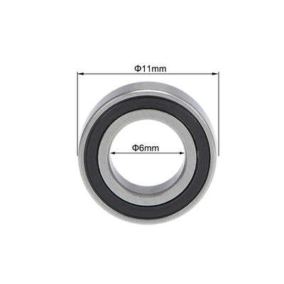 Harfington Deep Groove Ball Bearing Metric Double Shield Chrome Steel P0 Z2