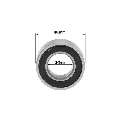 Harfington Deep Groove Ball Bearings Metric Double Sealed Chrome Steel P0 Z2