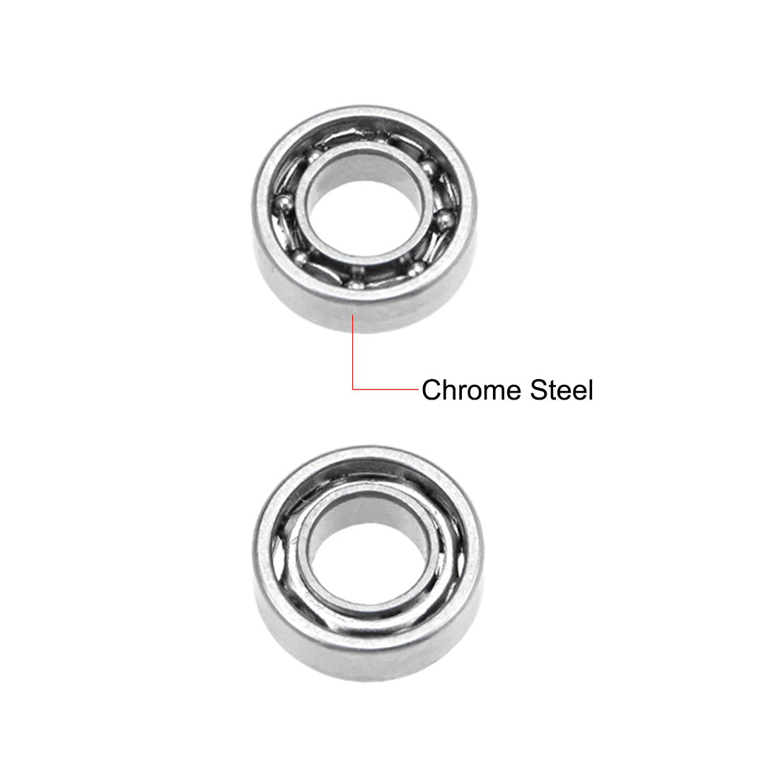 Harfington Deep Groove Ball Bearings Metric Open Type Chrome Steel ABEC1 Z2