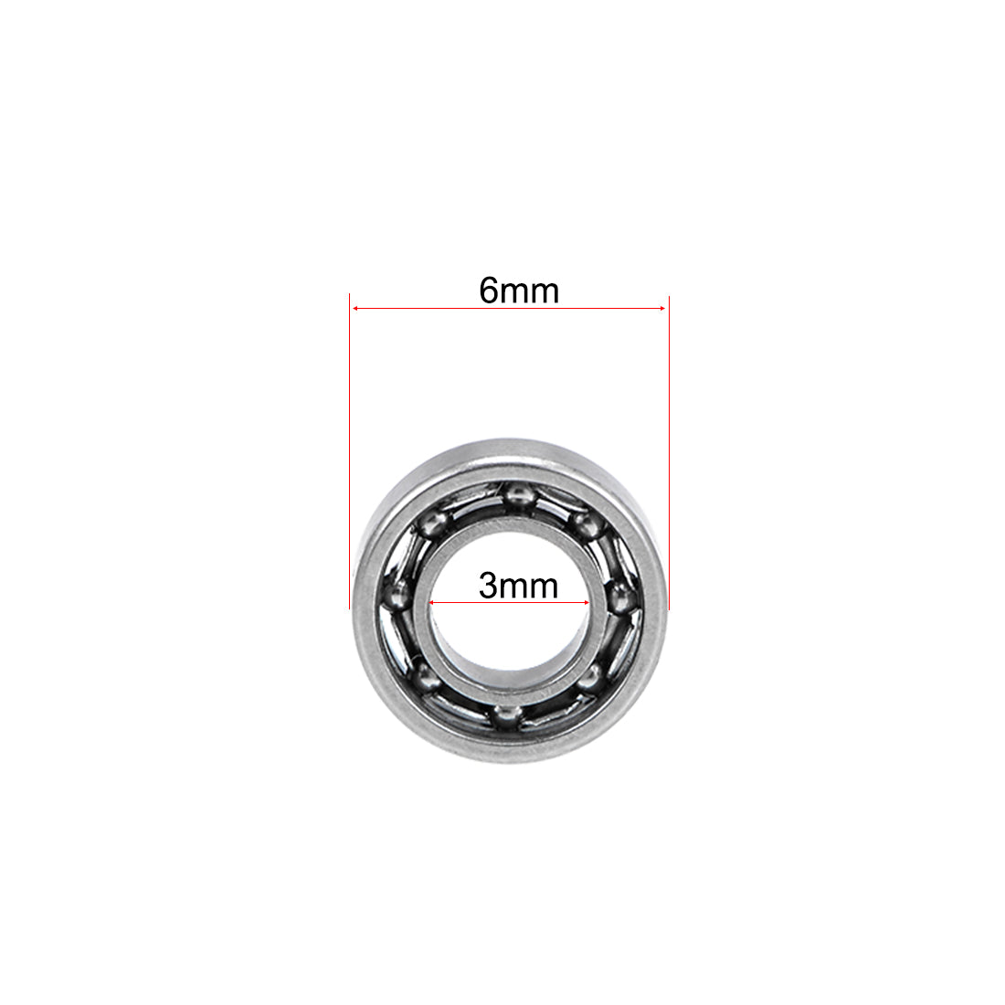 Harfington Deep Groove Ball Bearings Metric Open Type Chrome Steel ABEC1 Z2