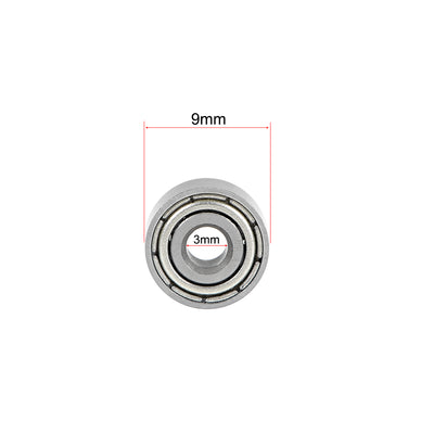 Harfington Miniature Deep Groove Ball Bearing Double Shielded Chrome Steel