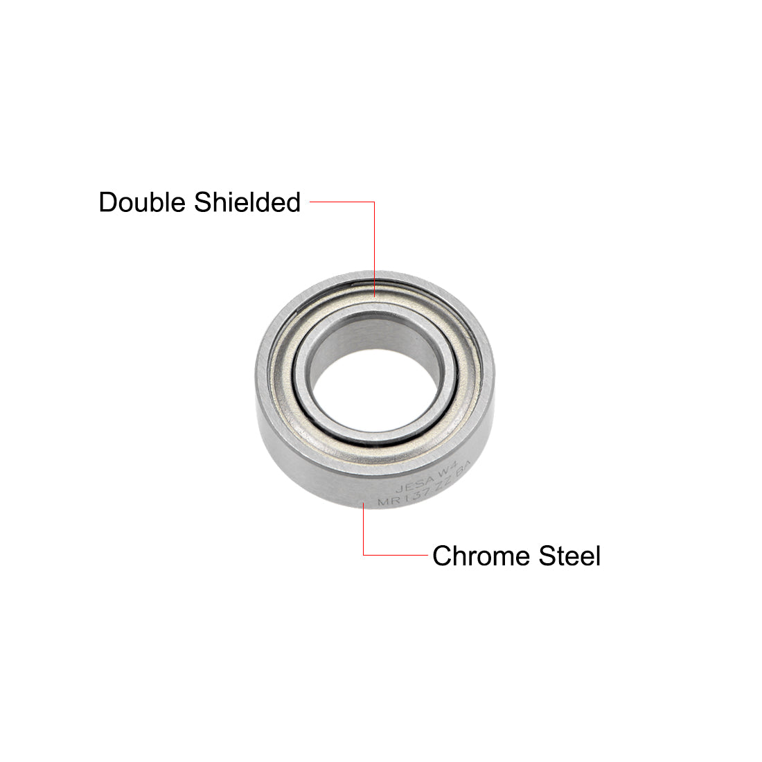 Harfington Miniature Deep Groove Ball Bearings Double Shielded Chrome Steel