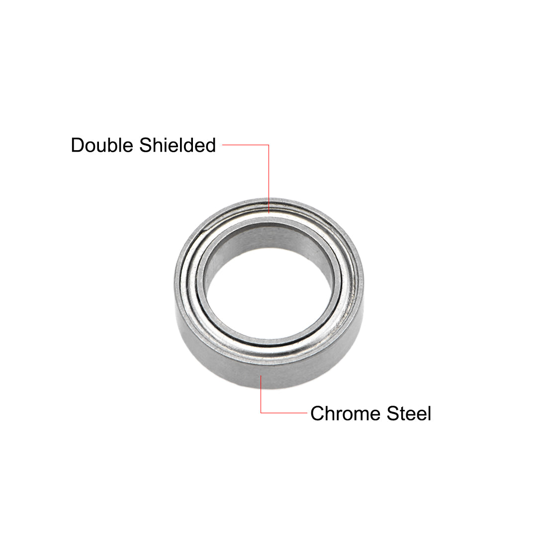 Harfington Miniature Deep Groove Ball Bearing Double Shielded Chrome Steel