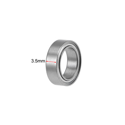 Harfington Miniature Deep Groove Ball Bearing Double Shielded Chrome Steel