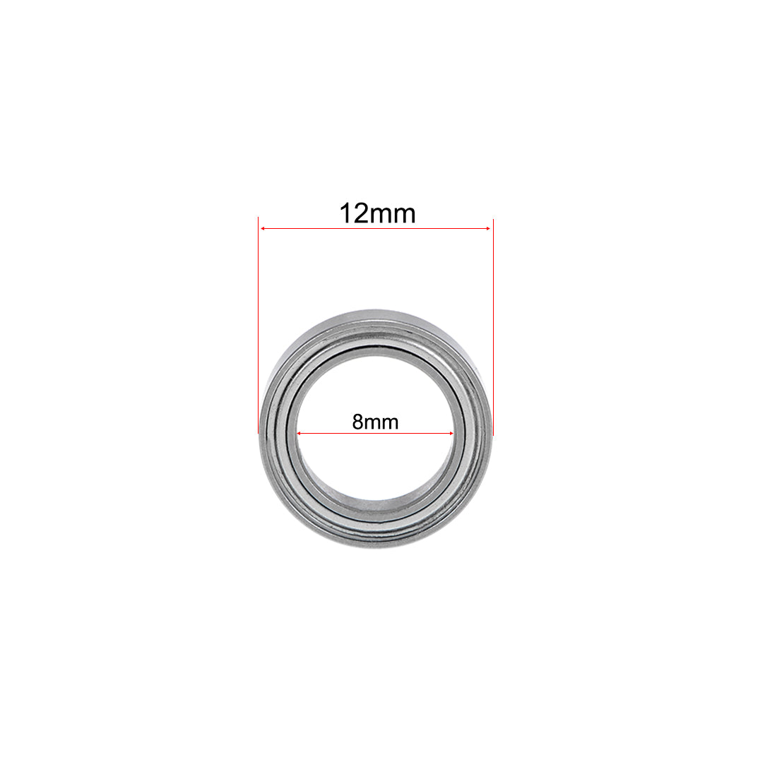 Harfington Miniature Deep Groove Ball Bearing Double Shielded Chrome Steel