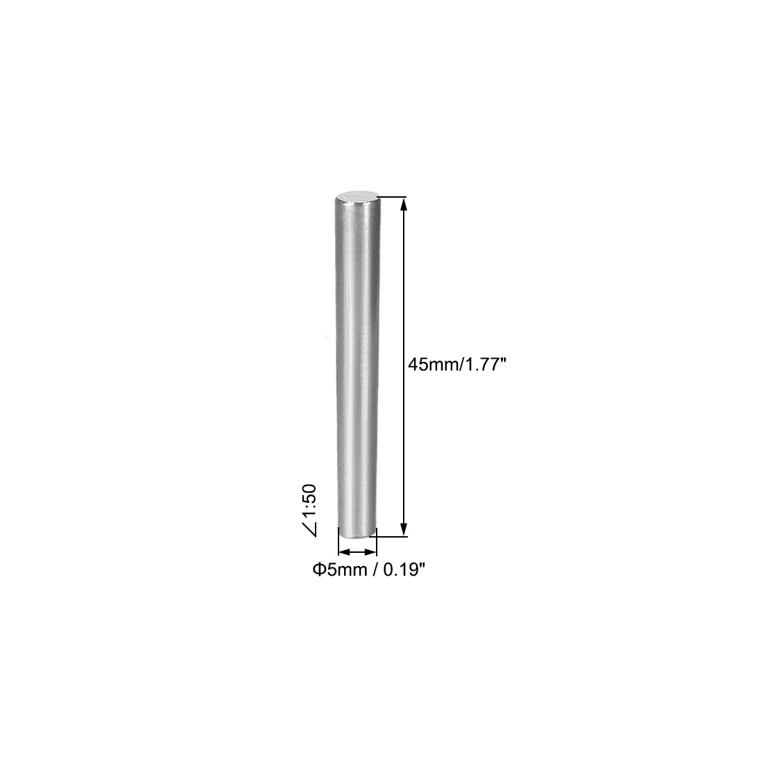 Harfington Carbon Steel GB117 Length Small End Diameter 1:50 Taper Pin 20Pcs