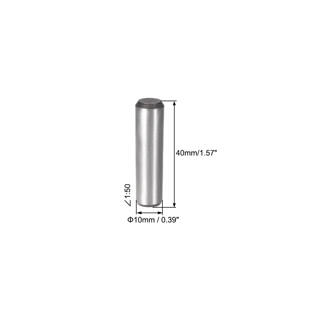 Harfington Carbon Steel GB117 Length Small End Diameter 1:50 Taper Pin 2 Pcs