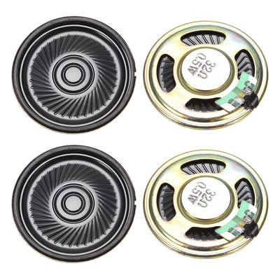 Harfington 0.5 W 32 Ohm DIY Magnetic Speaker 40mm Round-shape Replacement Loudspeaker for DVD/EVD 4pcs