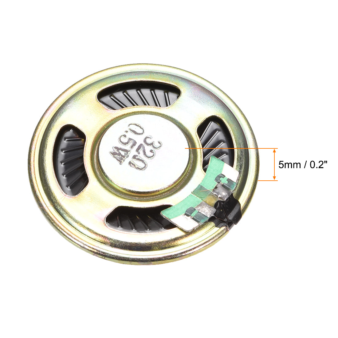 Harfington 0.5 W 32 Ohm DIY Magnetic Speaker 40mm Round-shape Replacement Loudspeaker for DVD/EVD 8pcs