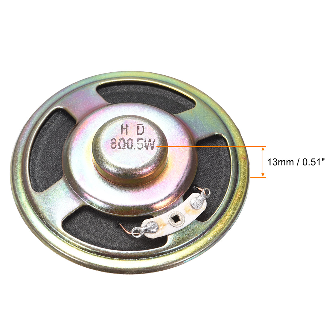 Harfington 0.5W 8 Ohm DIY Magnetic Speaker 57mm Round Shape Replacement Loudspeaker for