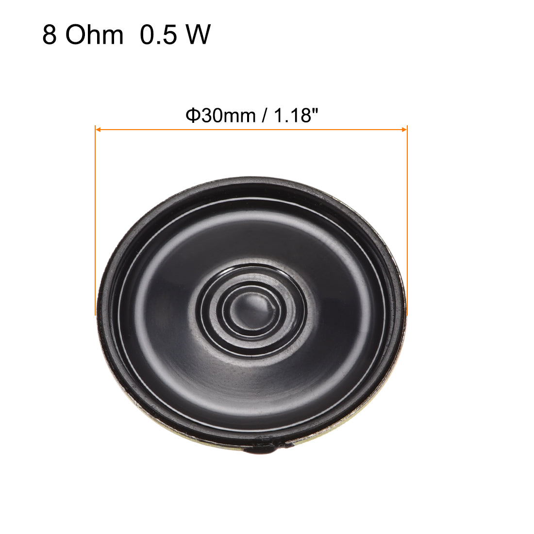 Harfington 0.5W 8 Ohm DIY Magnetic Speaker 30mm Round Shape Replacement Loudspeaker for  8pcs