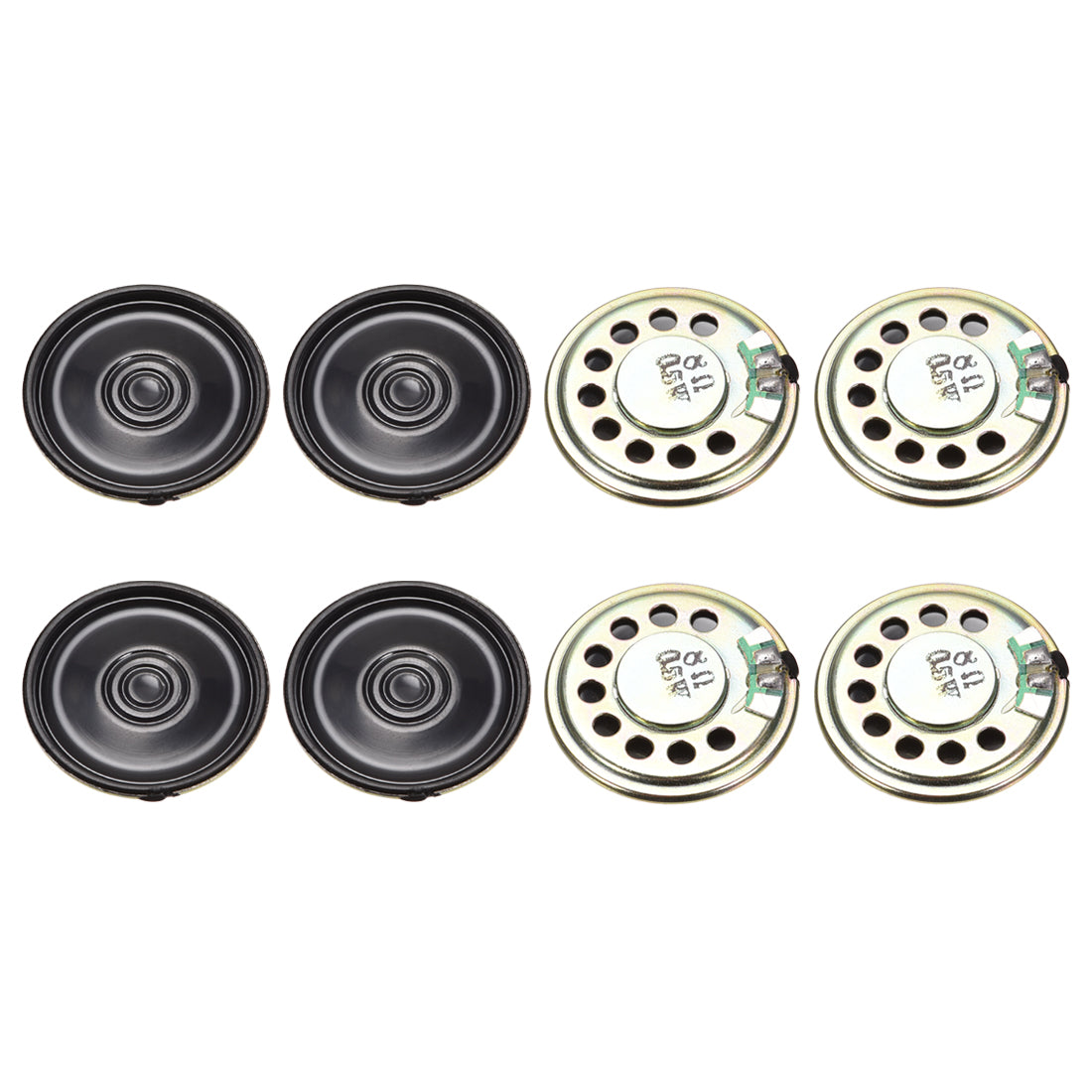 Harfington 0.5W 8 Ohm DIY Magnetic Speaker 30mm Round Shape Replacement Loudspeaker for  8pcs
