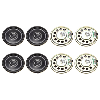 Harfington 0.5W 8 Ohm DIY Magnetic Speaker 30mm Round Shape Replacement Loudspeaker for  8pcs