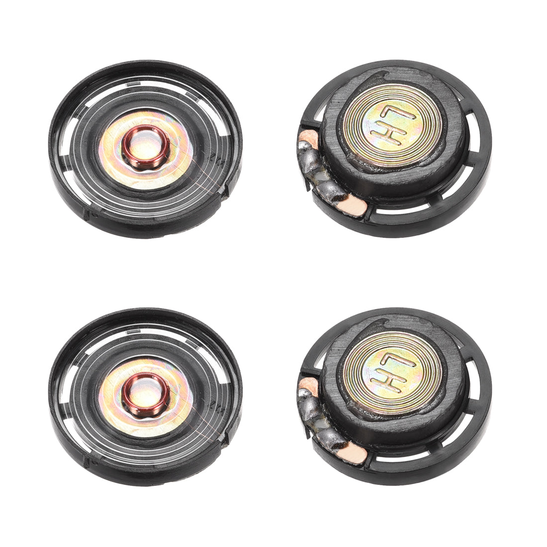 Harfington 0.25W 8 Ohm Mini DIY Magnetic Audio Speaker Loudspeaker 29mm Round Shape for  4pcs