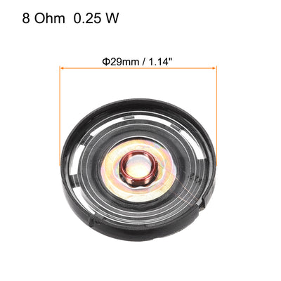 Harfington 0.25W 8 Ohm Mini DIY Magnetic Audio Speaker Loudspeaker 29mm Round Shape for  12pcs