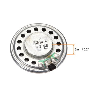 Harfington 0.5W 8 Ohm DIY Magnetic Speaker 28mm Round Shape Replacement Loudspeaker for  4pcs