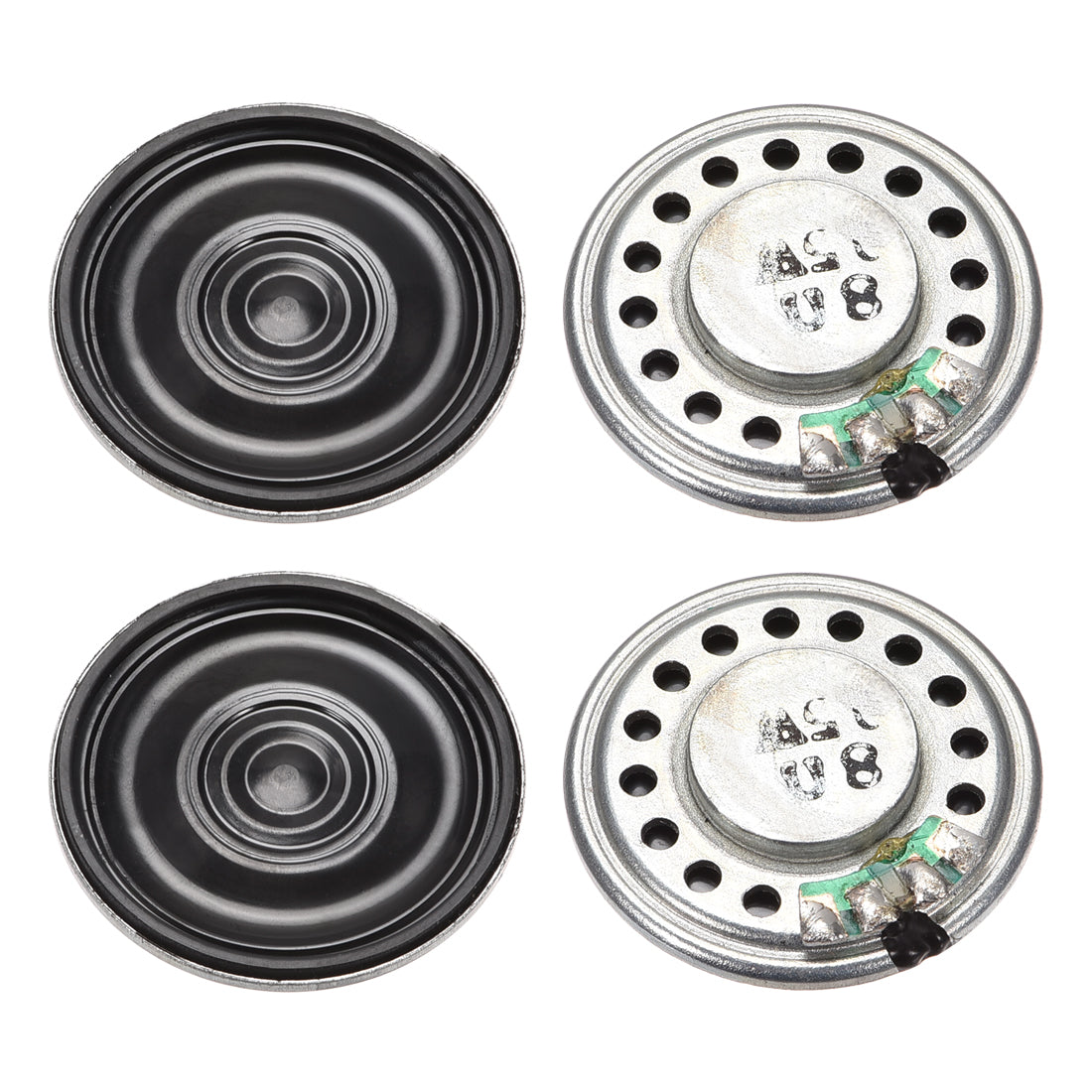 Harfington 0.5W 8 Ohm DIY Magnetic Speaker 28mm Round Shape Replacement Loudspeaker for  4pcs