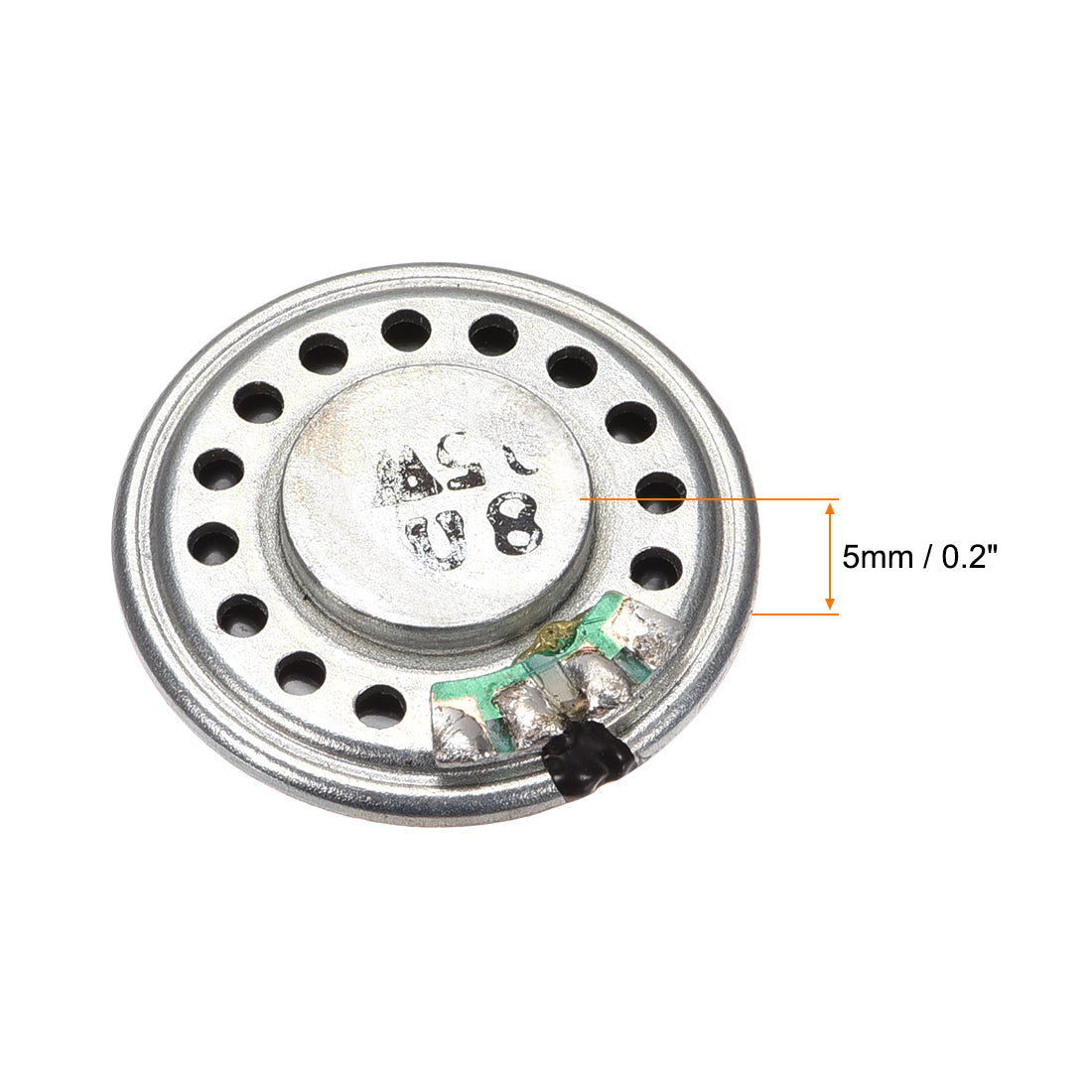 Harfington 0.5W 8 Ohm DIY Magnetic Speaker 28mm Round Shape Replacement Loudspeaker for  8pcs