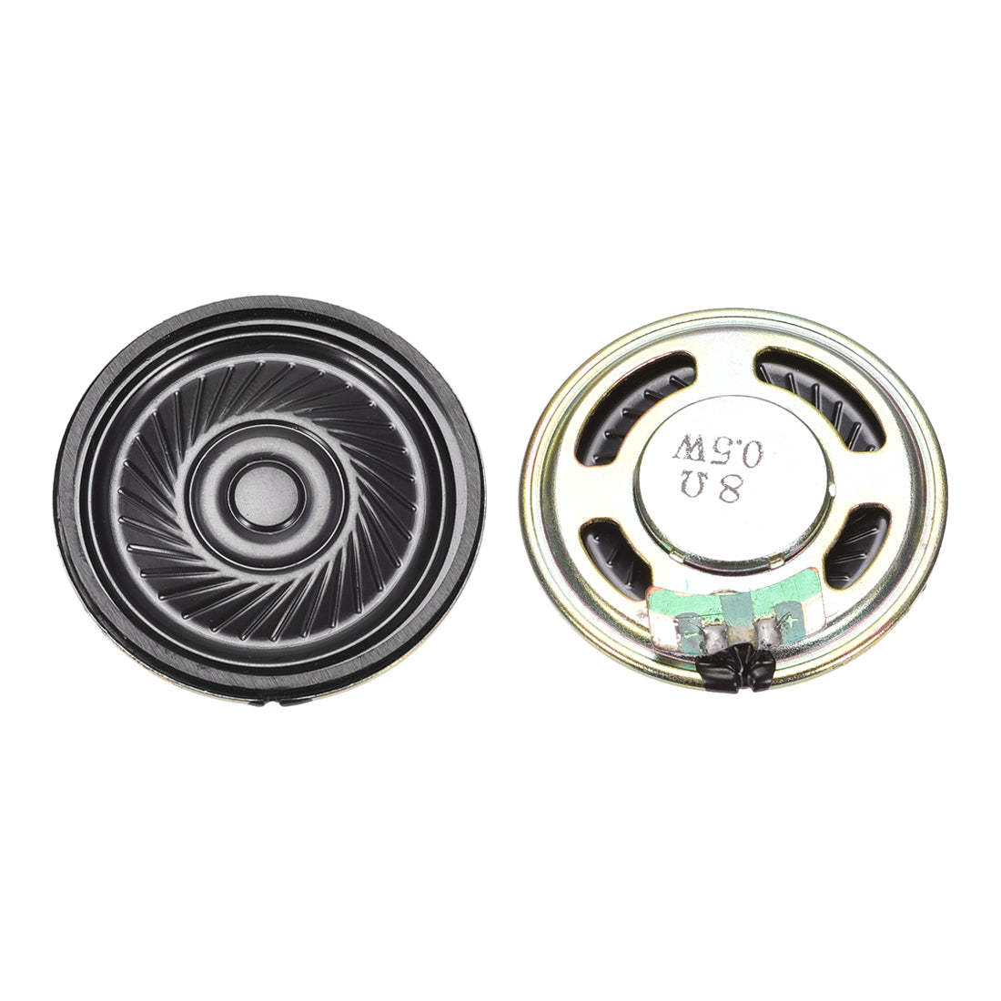 Harfington 0.5 W 8 Ohm DIY Magnetic Speaker 36mm Round-shape Replacement Loudspeaker 2pcs
