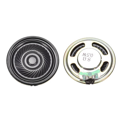 Harfington 0.5 W 8 Ohm DIY Magnetic Speaker 36mm Round-shape Replacement Loudspeaker 2pcs