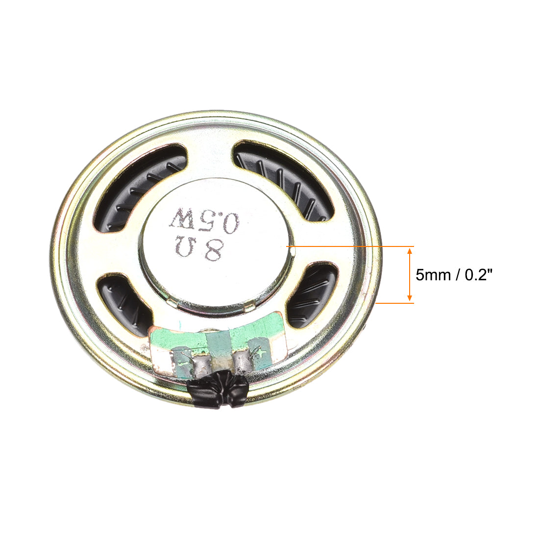 Harfington 0.5 W 8 Ohm DIY Magnetic Speaker 36mm Round-shape Replacement Loudspeaker 4pcs