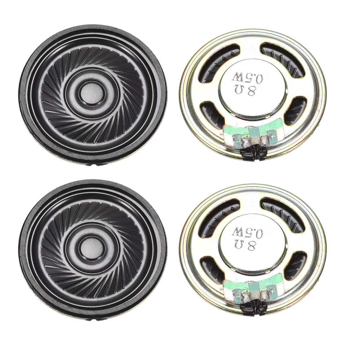 Harfington 0.5 W 8 Ohm DIY Magnetic Speaker 36mm Round-shape Replacement Loudspeaker 4pcs