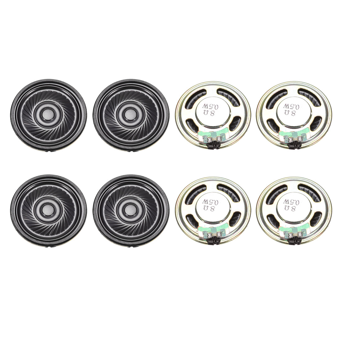 Harfington 0.5 W 8 Ohm DIY Magnetic Speaker 36mm Round-shape Replacement Loudspeaker 8pcs