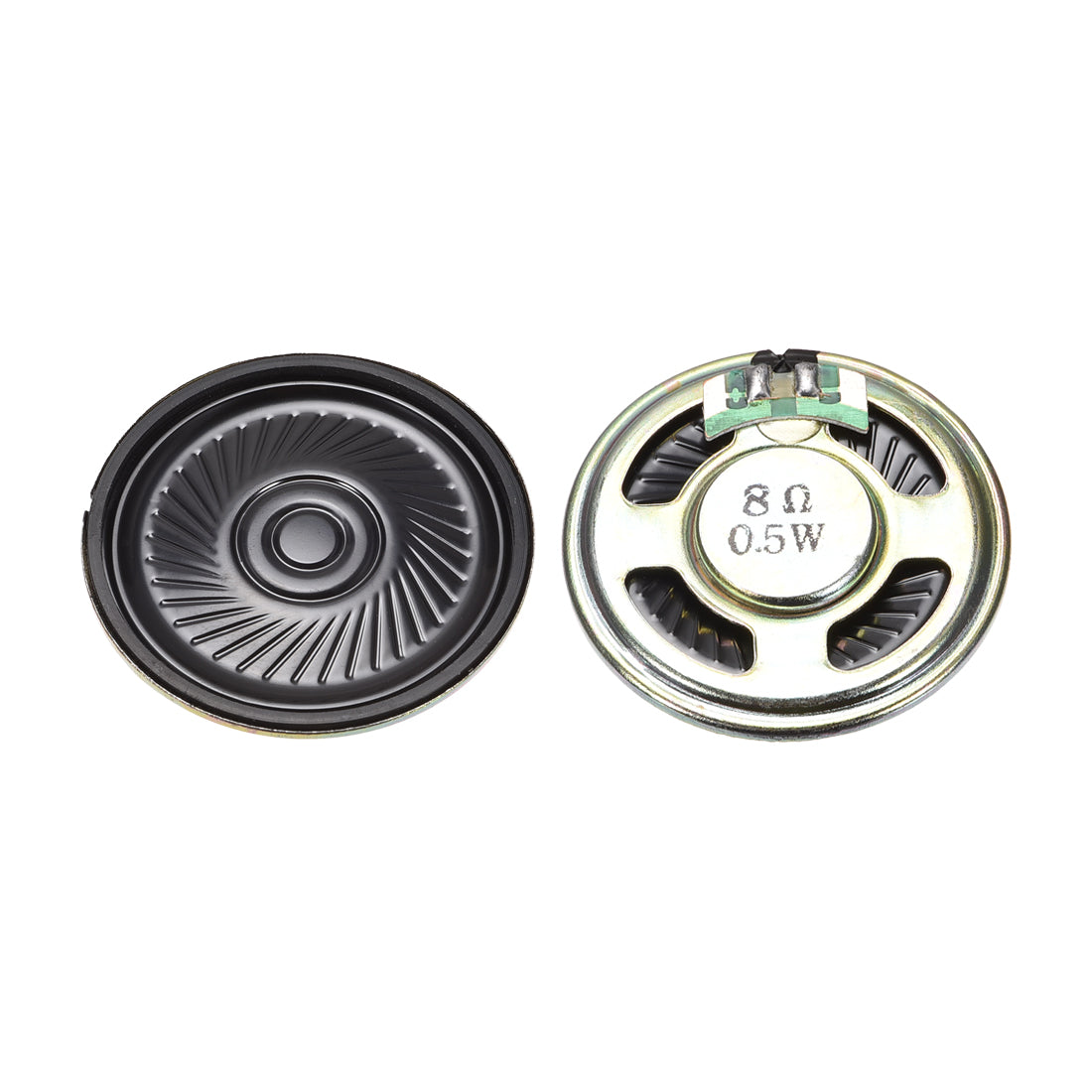 Harfington 0.5 W 8 Ohm DIY Magnetic Speaker 40mm Round-shape Replacement Loudspeaker for  2pcs