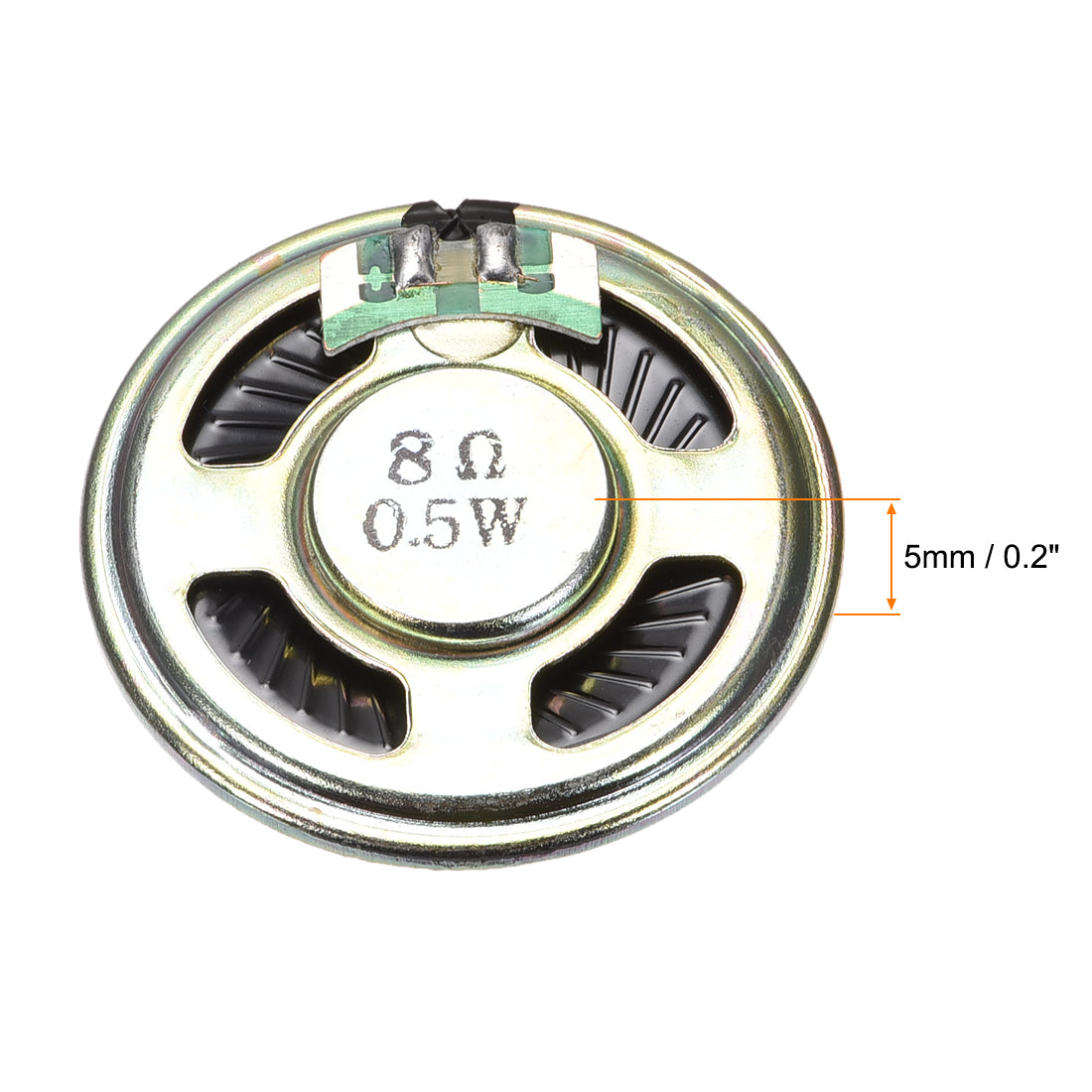 Harfington 0.5 W 8 Ohm DIY Magnetic Speaker 40mm Round-shape Replacement Loudspeaker for  4pcs