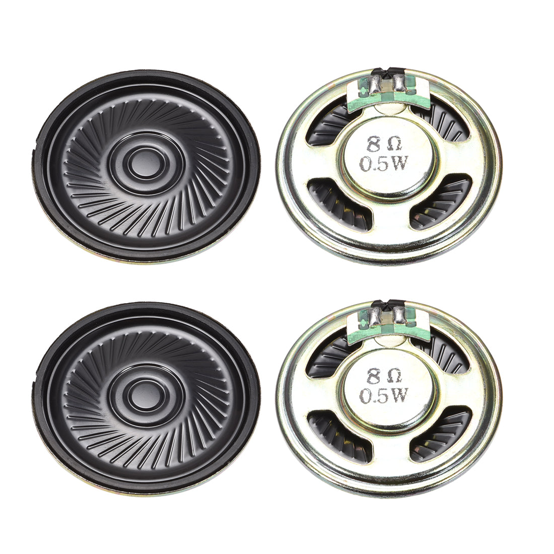 Harfington 0.5 W 8 Ohm DIY Magnetic Speaker 40mm Round-shape Replacement Loudspeaker for  4pcs