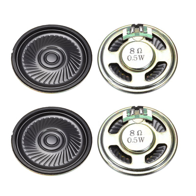 Harfington 0.5 W 8 Ohm DIY Magnetic Speaker 40mm Round-shape Replacement Loudspeaker for  4pcs