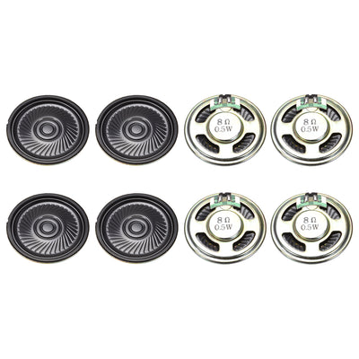 Harfington 0.5 W 8 Ohm DIY Magnetic Speaker 40mm Round-shape Replacement Loudspeaker for  8pcs