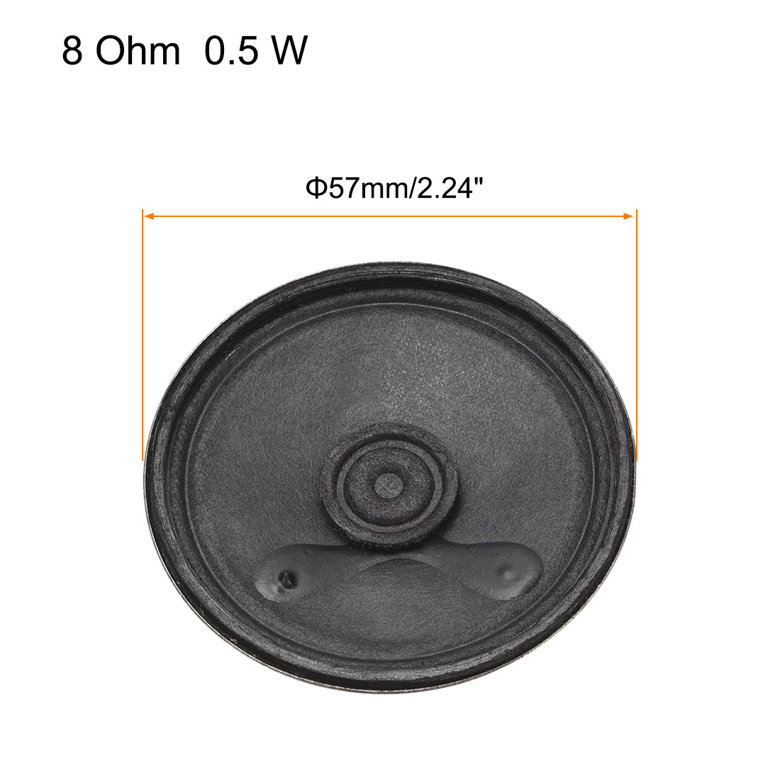 Harfington 0.5W 8 Ohm DIY Magnetic Speaker 57mm Round Shape Replacement Loudspeaker