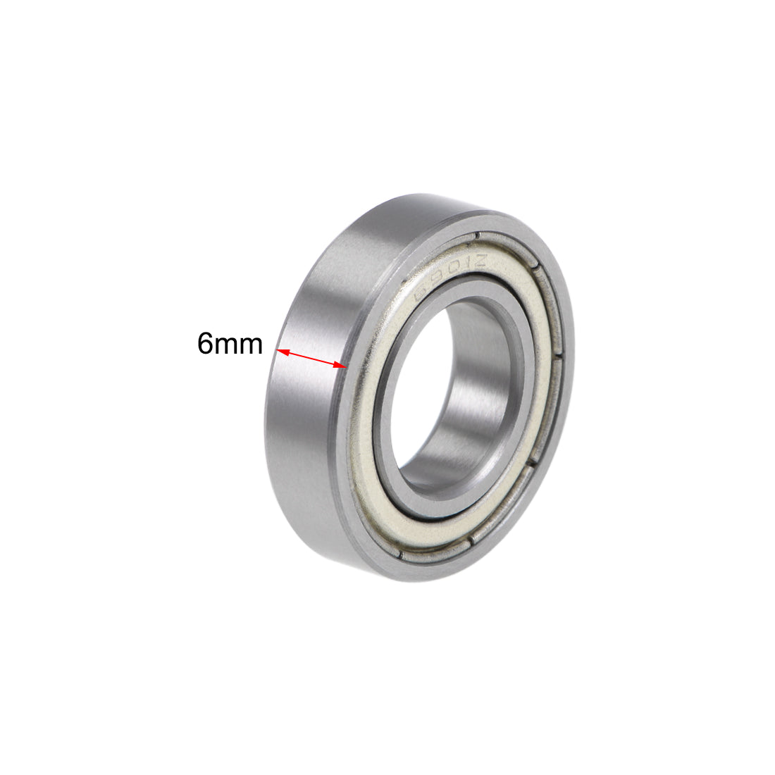 Harfington 6901ZZ Deep Groove Ball Bearings Z2 12x24x6mm Double Shielded Chrome Steel 4pcs