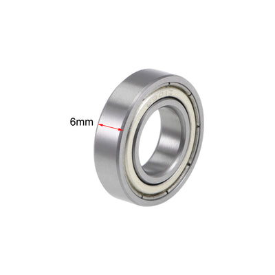 Harfington 6901ZZ Deep Groove Ball Bearings Z2 12x24x6mm Double Shielded Chrome Steel 4pcs