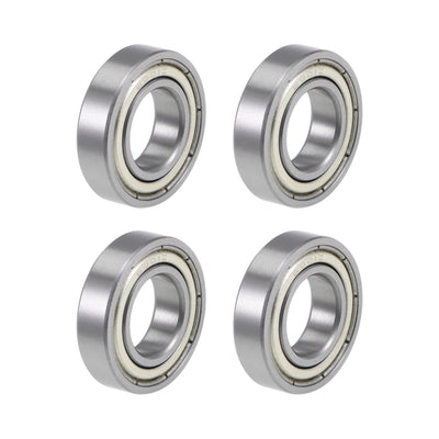 Harfington 6901ZZ Deep Groove Ball Bearings Z2 12x24x6mm Double Shielded Chrome Steel 4pcs