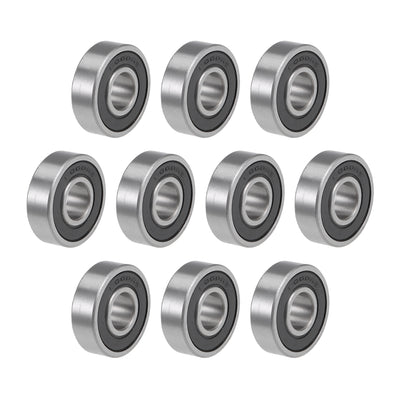 Harfington Deep Groove Ball Bearing Metric Double Shielded Chrome Steel ABEC1 Z2