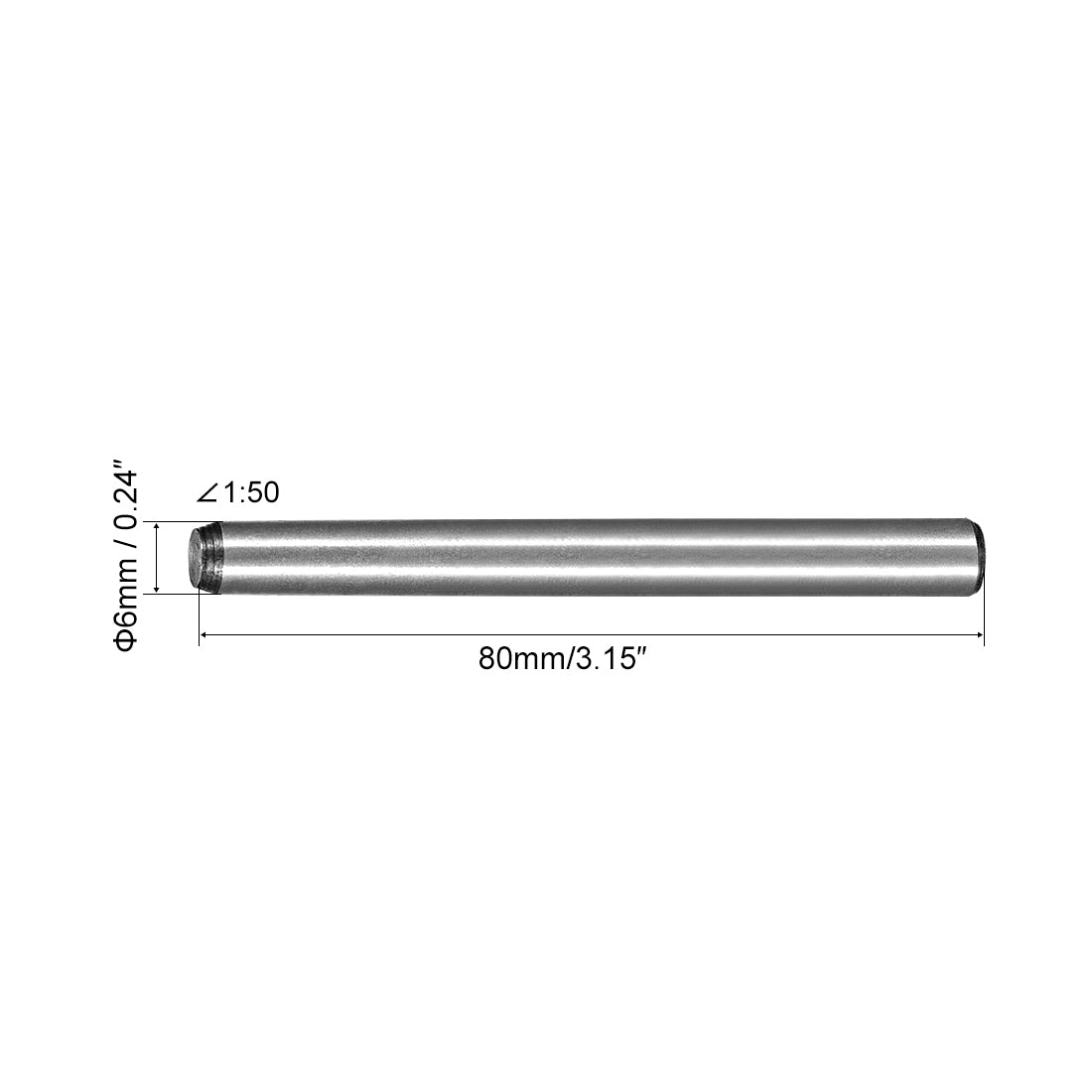 Harfington 45# Carbon Steel GB117  Length Small End Diameter 1:50 Taper Pin 5Pcs
